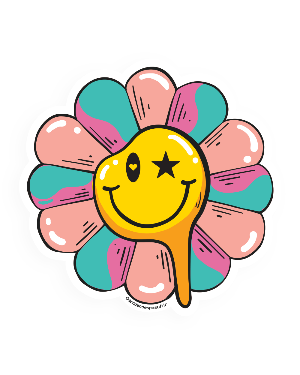 Happy Flower Sticker